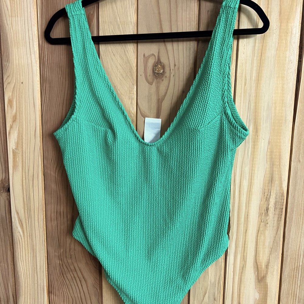 H&M tank swim suit green